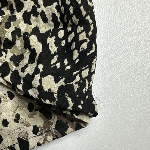 Y2K Python Print Blouse Ann Taylor Sleeveless Top Tie Front Size 6 Career Work - Picture 9 of 10